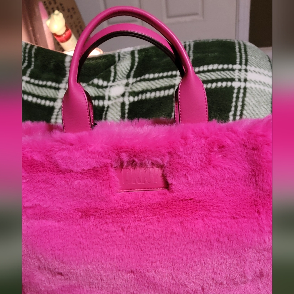 DKNY fur bag New